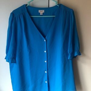 J Crew Factory Button Up Blouse